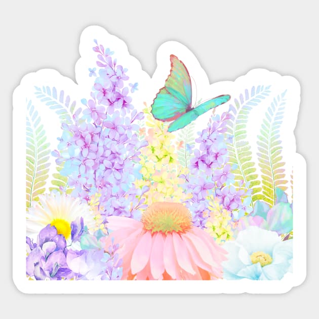 Spring Afternoon Lush Butterfly Garden Sticker by LittleBean